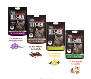 Cát Mèo Đất Sét Moon Cat Vón Cục Khử Mùi Tốt 8L Chính Hãng Cát Mèo Đất Sét Moon Cat