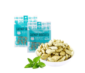 Bánh Thưởng Cho Mèo Catnip Biscuits Tiêu Búi Lông & Giảm Hôi Miệng 40g Chính Hãng Catnip Biscuits 40g Bánh Quy Cho Mèo Tiêu Búi Lông